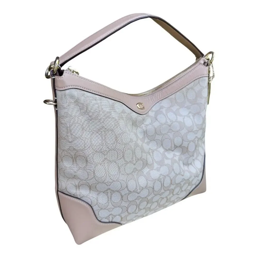 Coach Cream Signature Canvas Hobo Bag